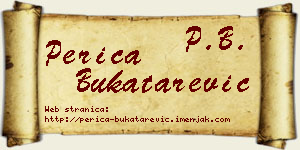 Perica Bukatarević vizit kartica